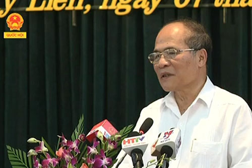 ประธานรัฐสภา เหงียนซิงหุ่ง พบปะกับผู้มีสิทธิ์เลือกตั้งจังหวัดห่าติ๋ง